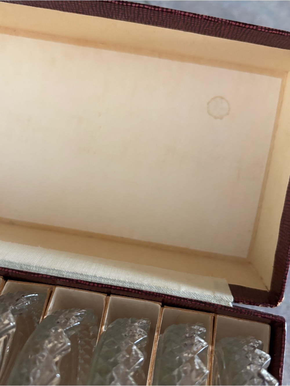 Vintage Round Crystal Coasters Box Set - 12 - Round Coasters - Trinket Dish - Picture 12 of 14